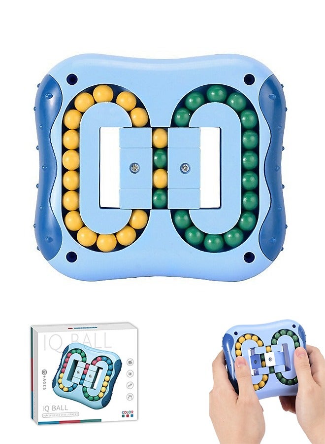 Rotating Rubik's Cube, Rotating Magic Bean Fingertip Rubik Cube, Puzzle Game Brain Toy for Kids and Adult, Brain Teasers Toy (Blue) - Image 1